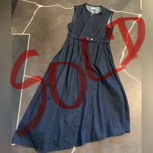 NWOT Zara asymmetric denim dress